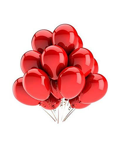Red Metallic Balloons 12 Inch - Pack of 50