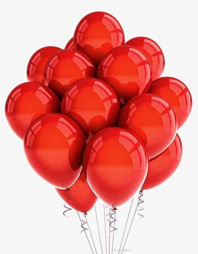 Red Metallic Balloons 12 Inch - Pack of 50