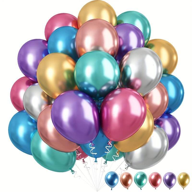 Golden Chrome Balloons - Pack of 25