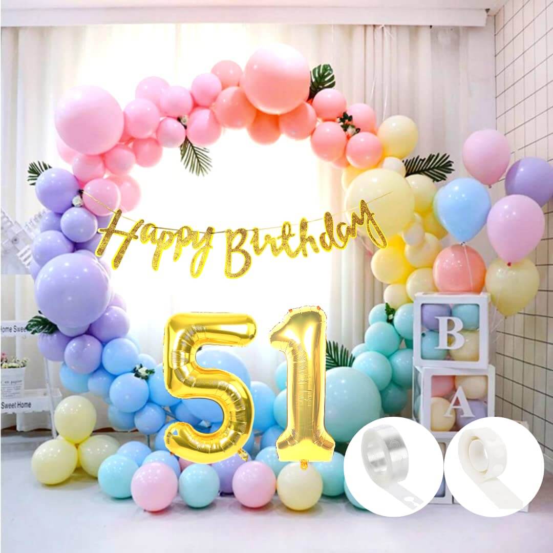 Pastel Balloons Multicolour - Pack of 50