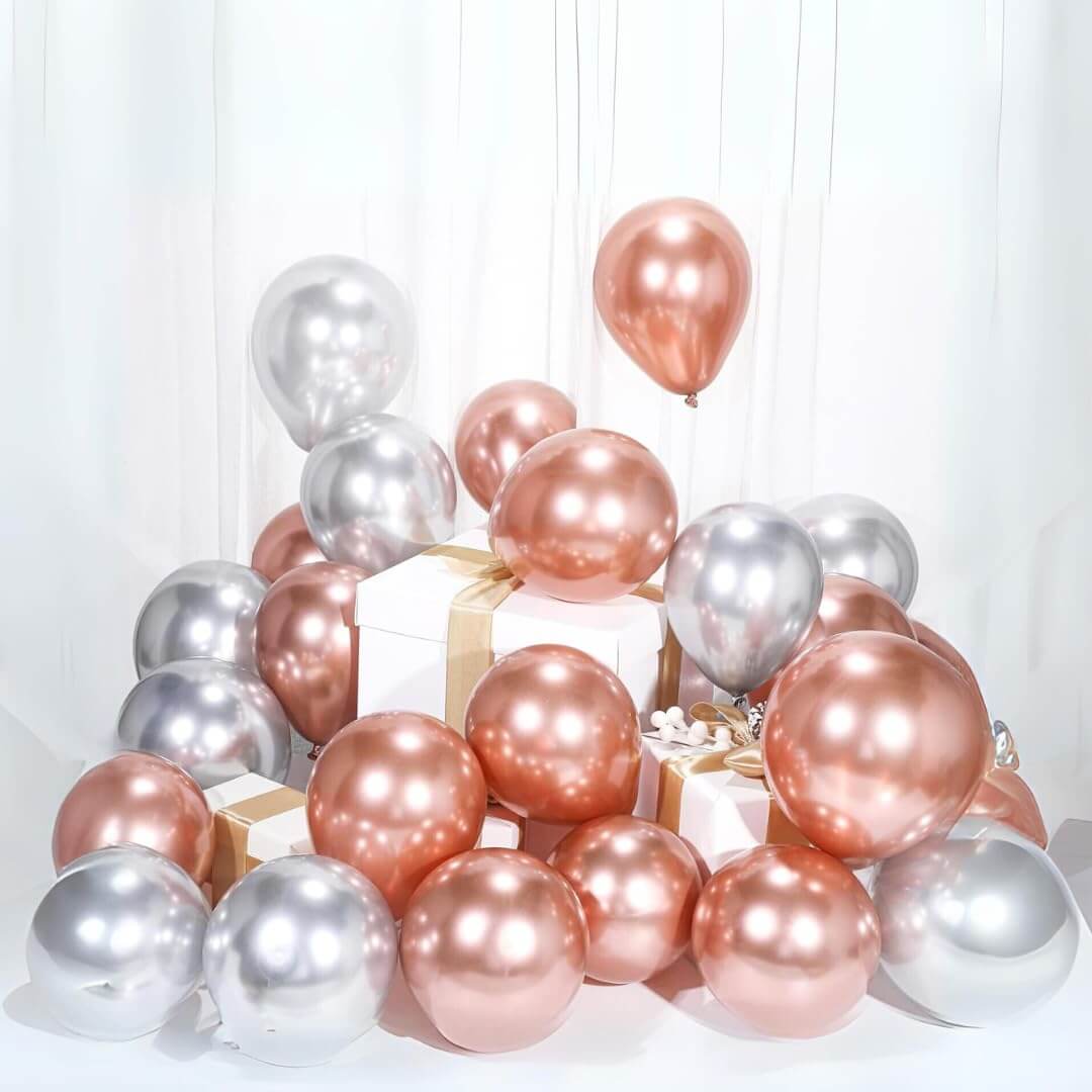 Golden Chrome Balloons - Pack of 25