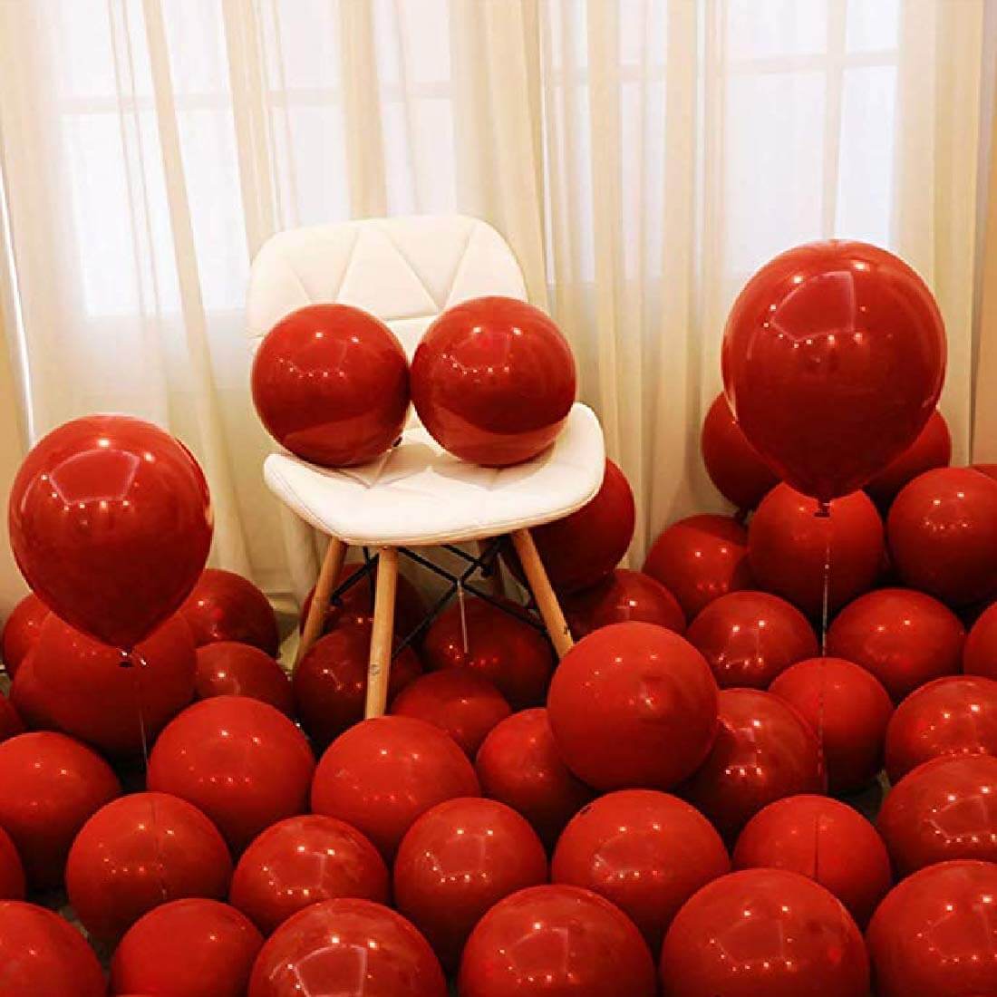 Red Metallic Balloons 12 Inch - Pack of 50