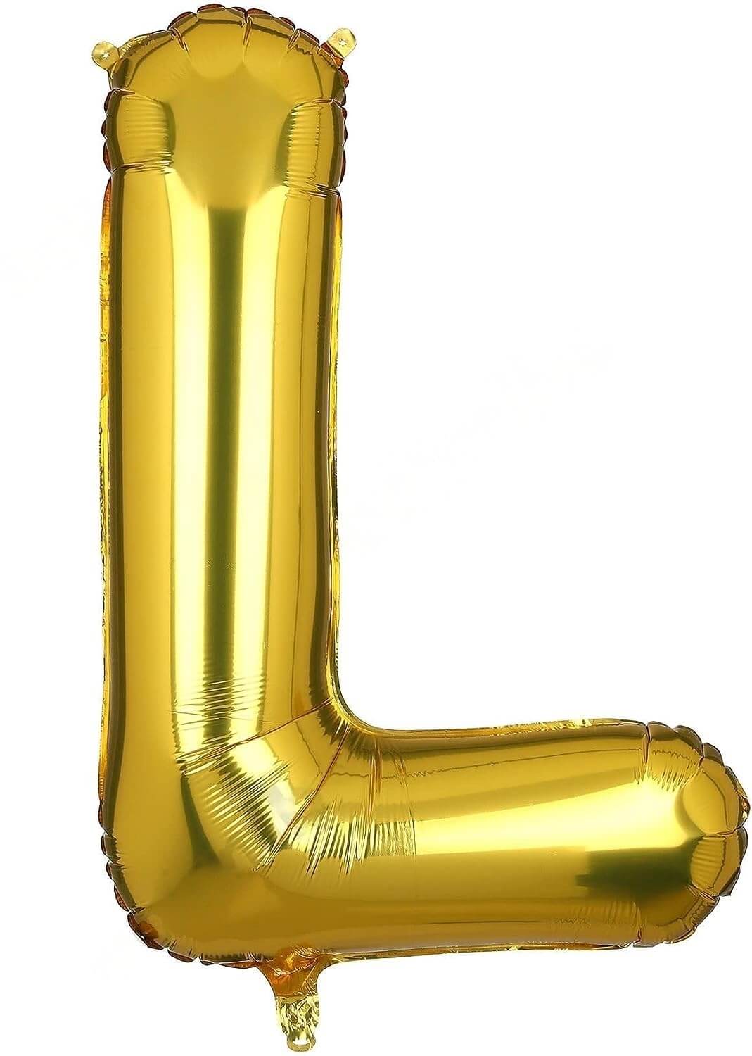 Flyloons Golden L Letter Foil Balloon, 16 inches, perfect for birthday, wedding, and celebration decorations.