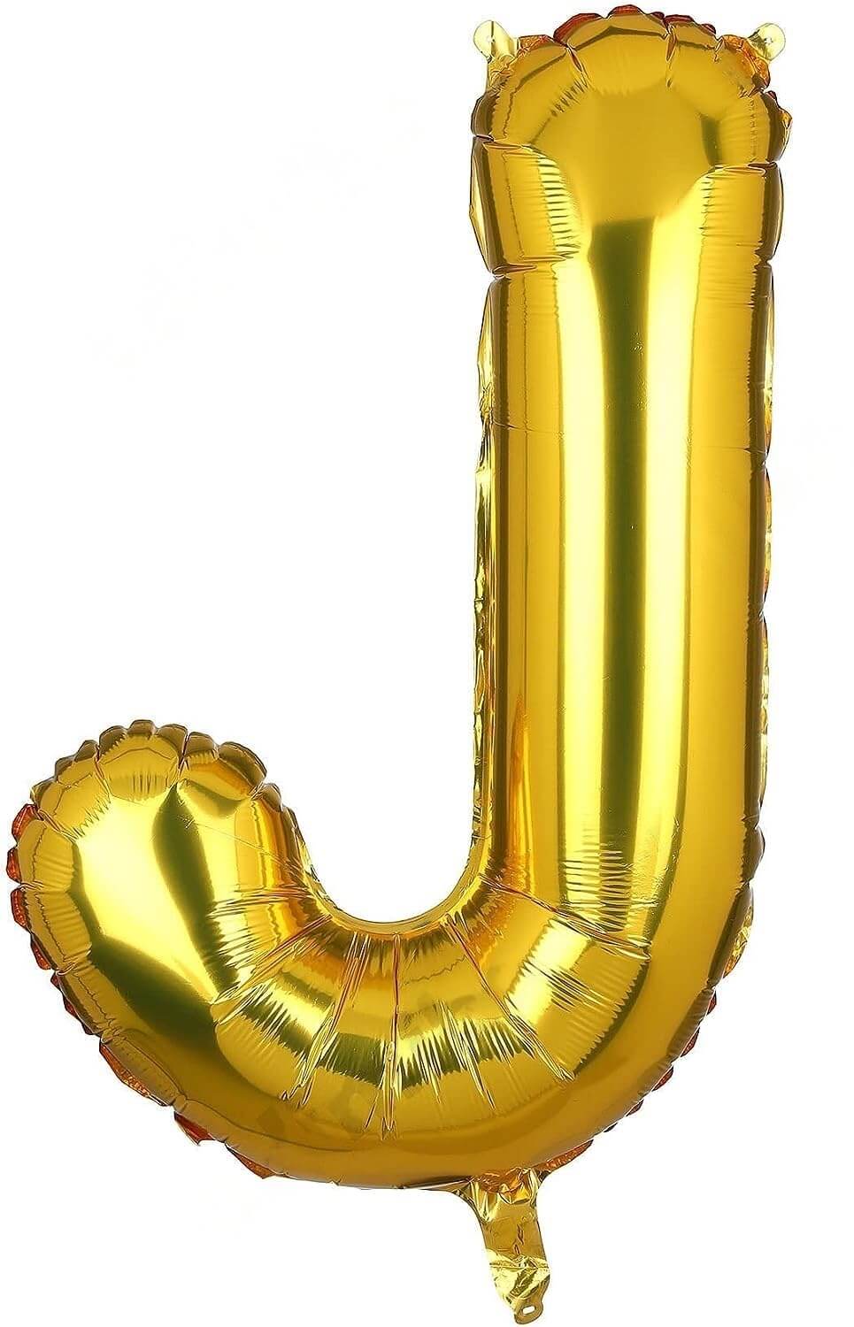 Flyloons Golden J Letter Foil Balloon - 16 Inch - Perfect for Birthday, Wedding, and Custom Celebrations