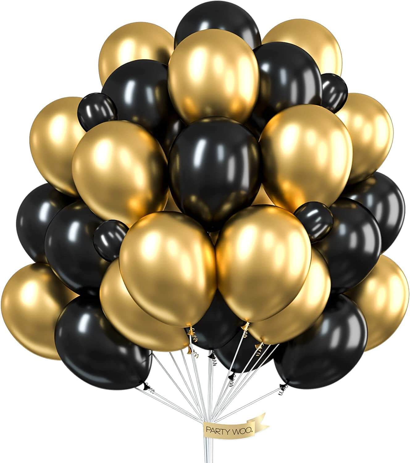 Golden Chrome Balloons - Pack of 25