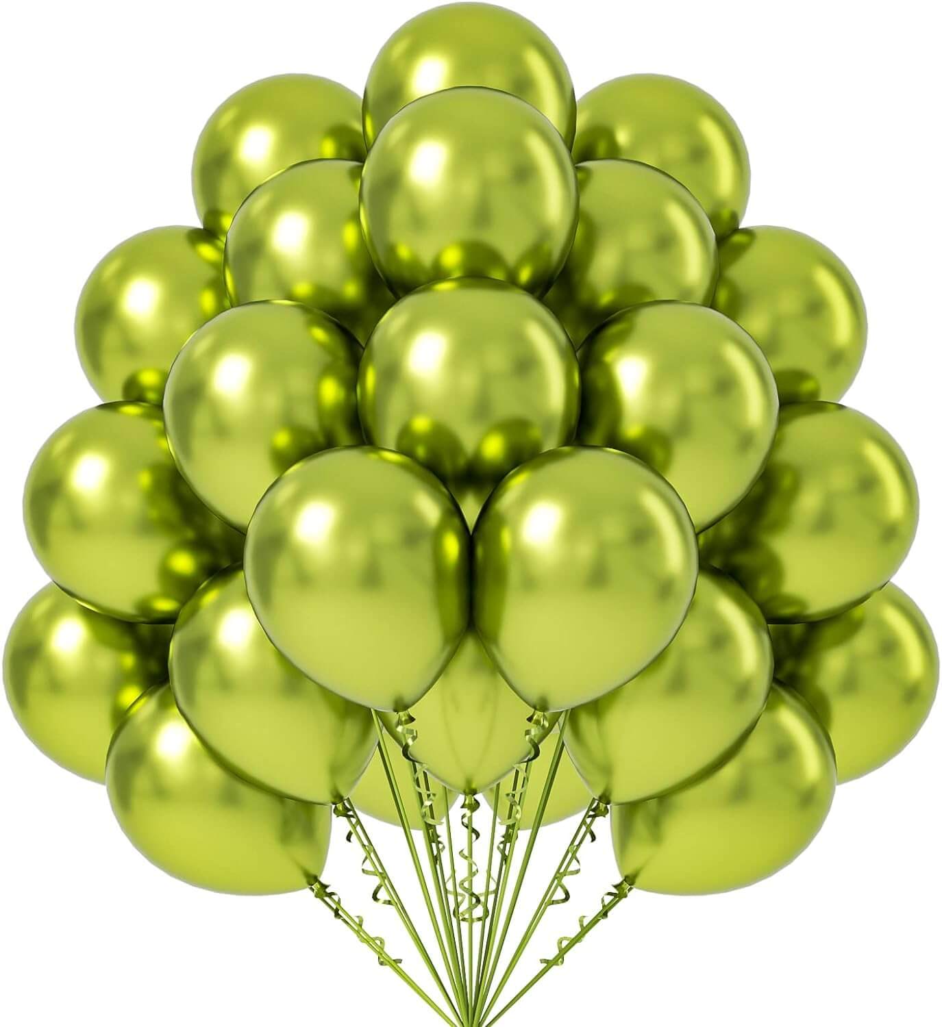 Golden Chrome Balloons - Pack of 25