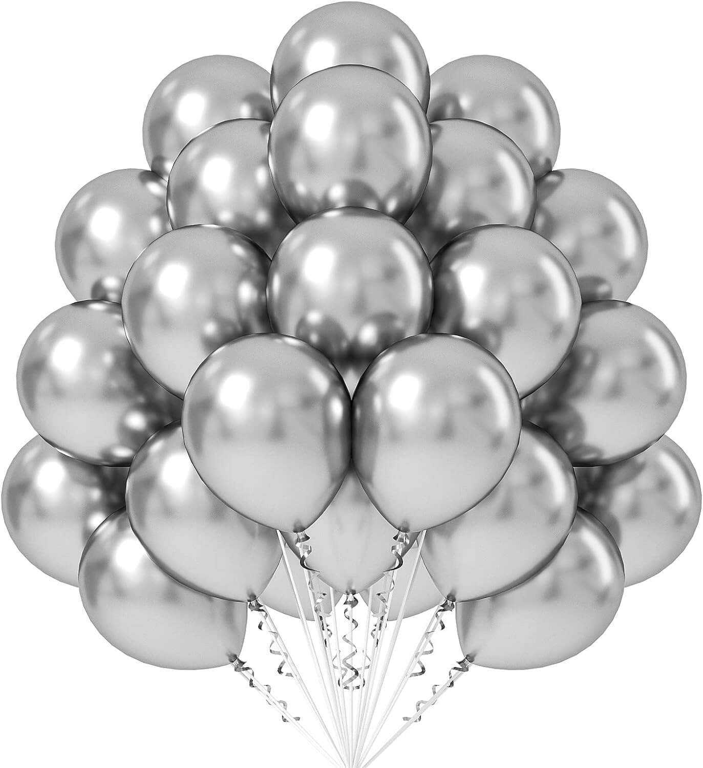 Golden Chrome Balloons - Pack of 25