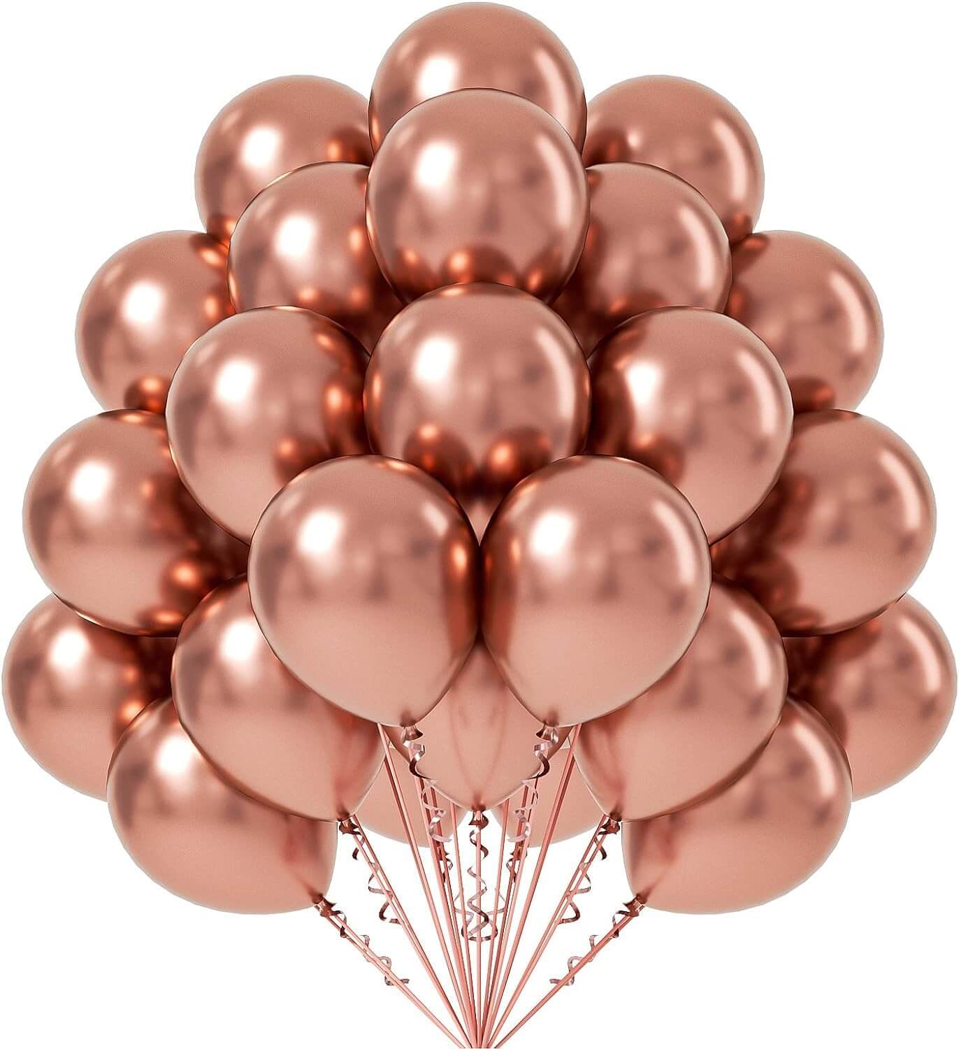 Golden Chrome Balloons - Pack of 25