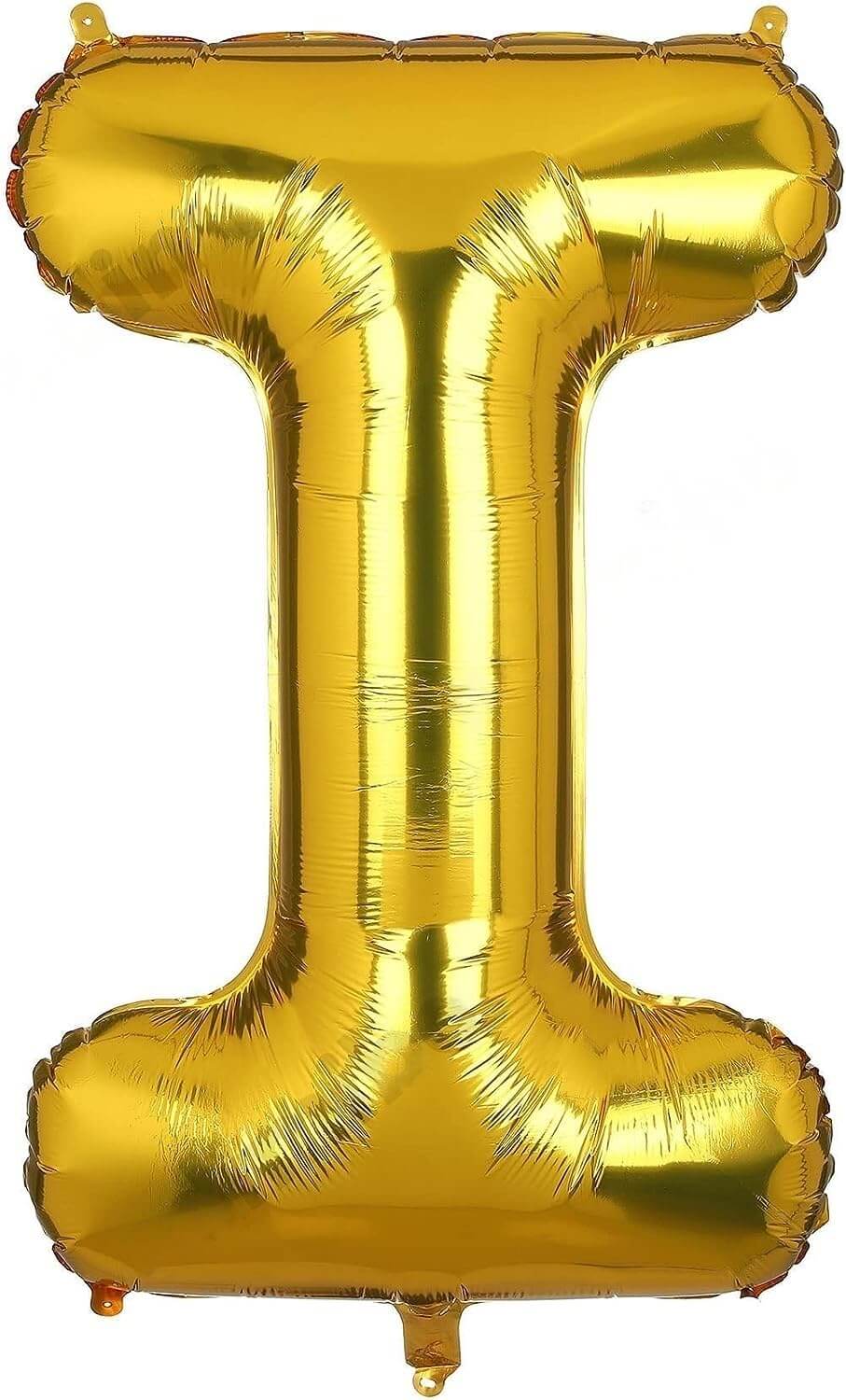 Flyloons Golden Foil I Letter Balloon - 16 Inch, perfect for birthday, wedding, anniversary, and event decorations.