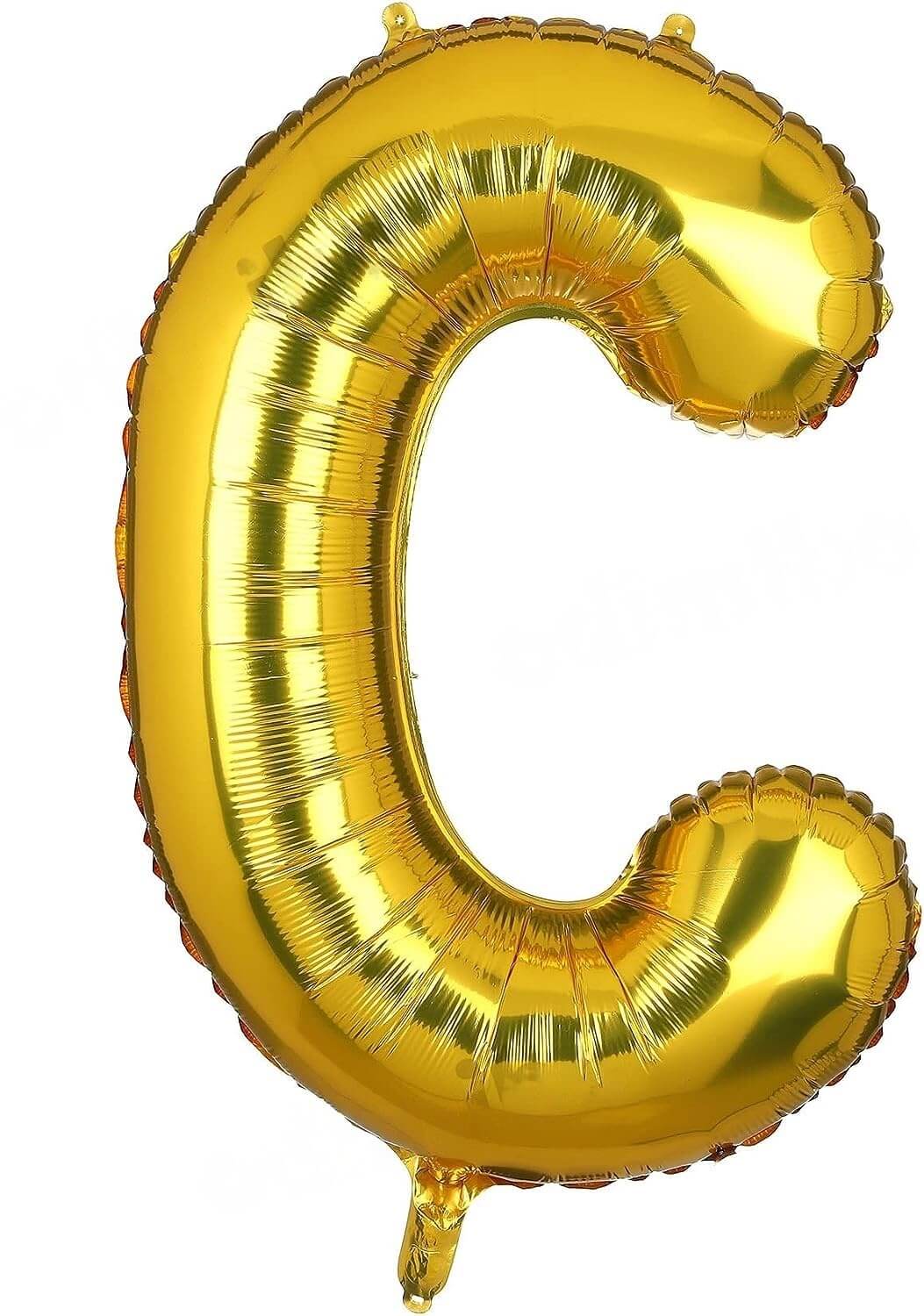 Flyloons Golden C Letter Foil Balloon - 16 Inch, ideal for birthday, anniversary, and celebration decorations.