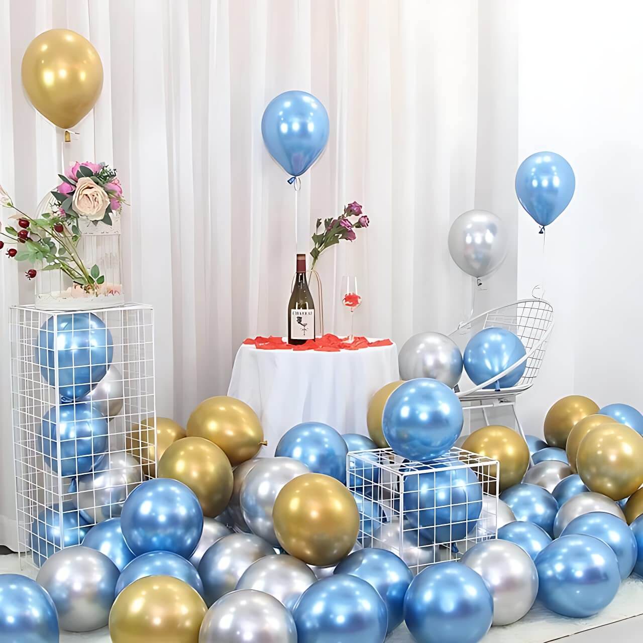 Golden Chrome Balloons - Pack of 25
