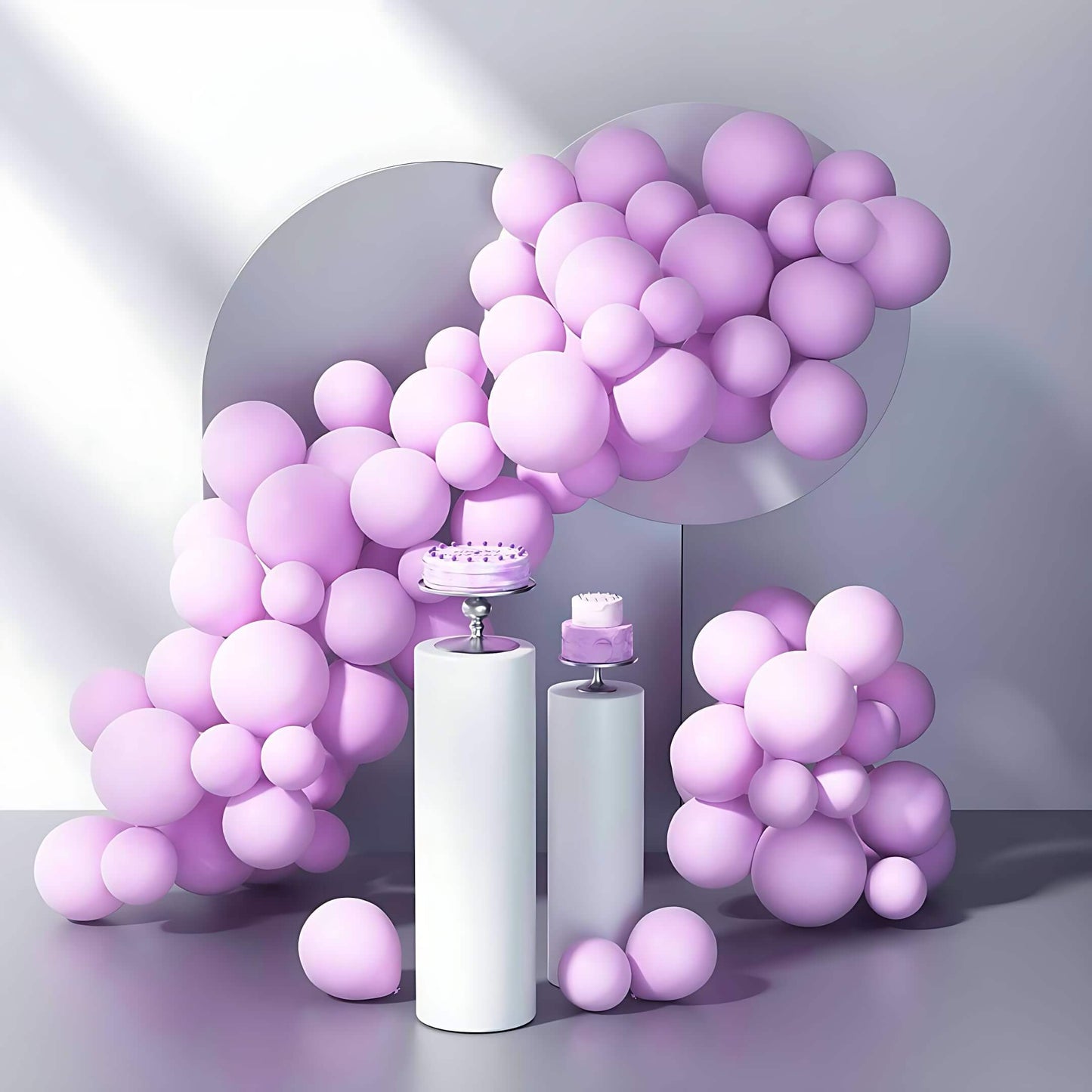 Pink & Purple Pastel Balloons - Pack of 50