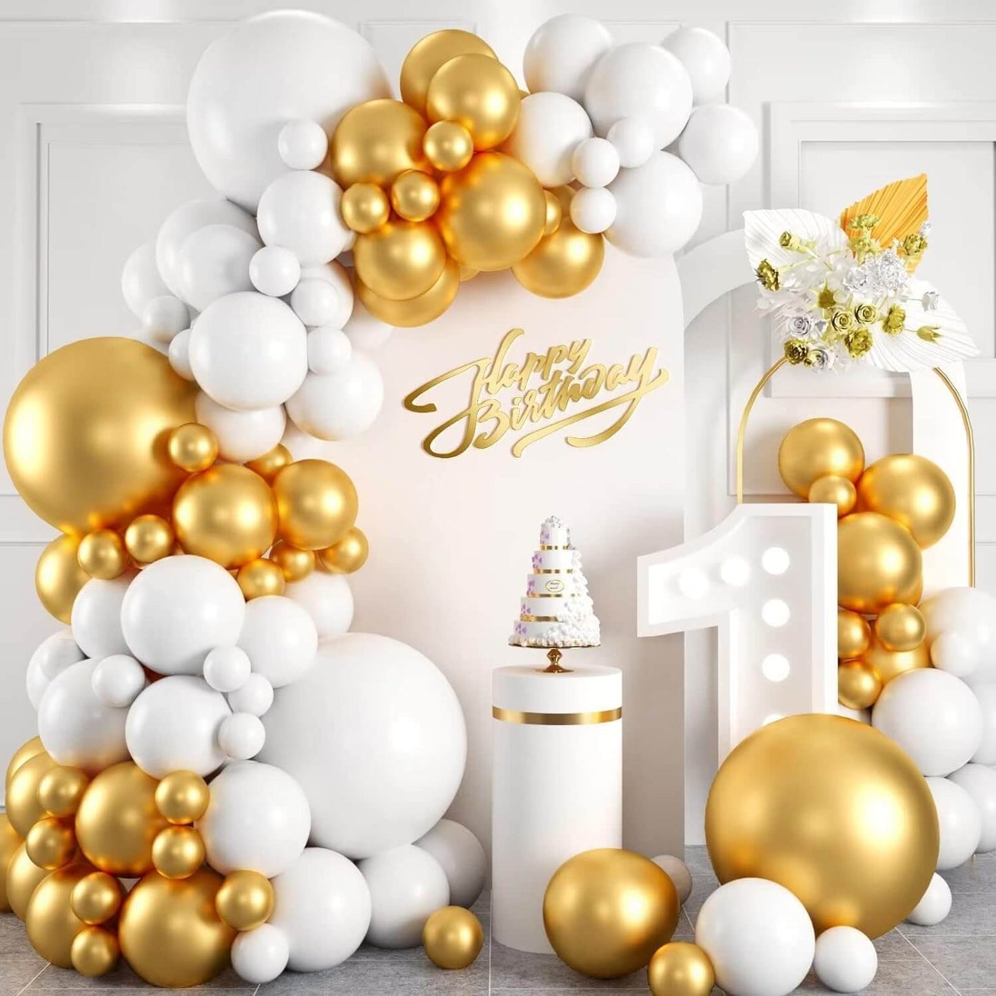 Golden Chrome Balloons - Pack of 25