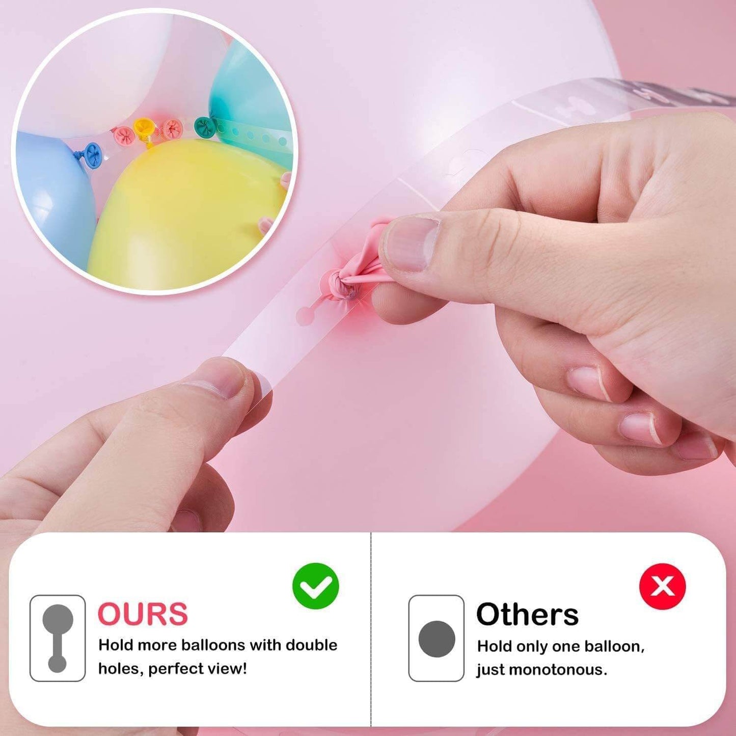 Balloon Decoration Combo - Pump, Glue Dots & Arch Strip
