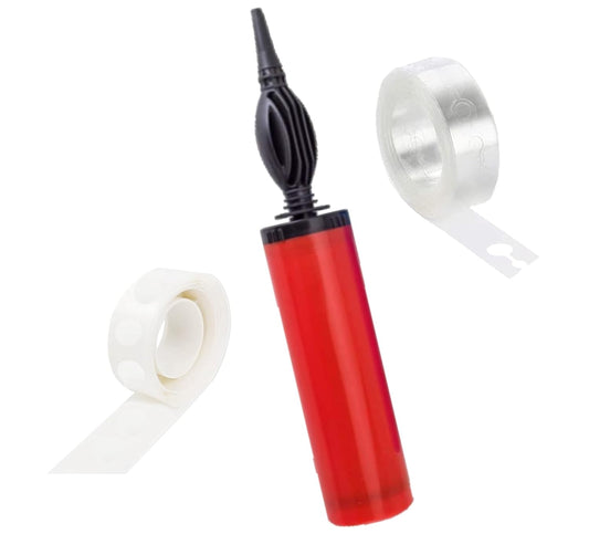 Balloon Decoration Combo - Pump, Glue Dots & Arch Strip