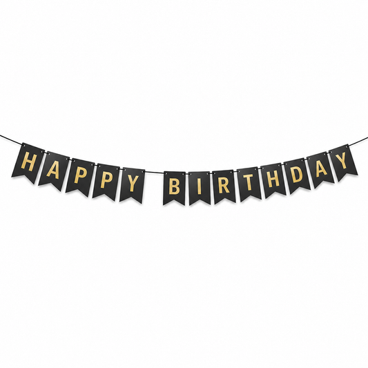 Happy Birthday Cardstock Banner – 13 Pcs