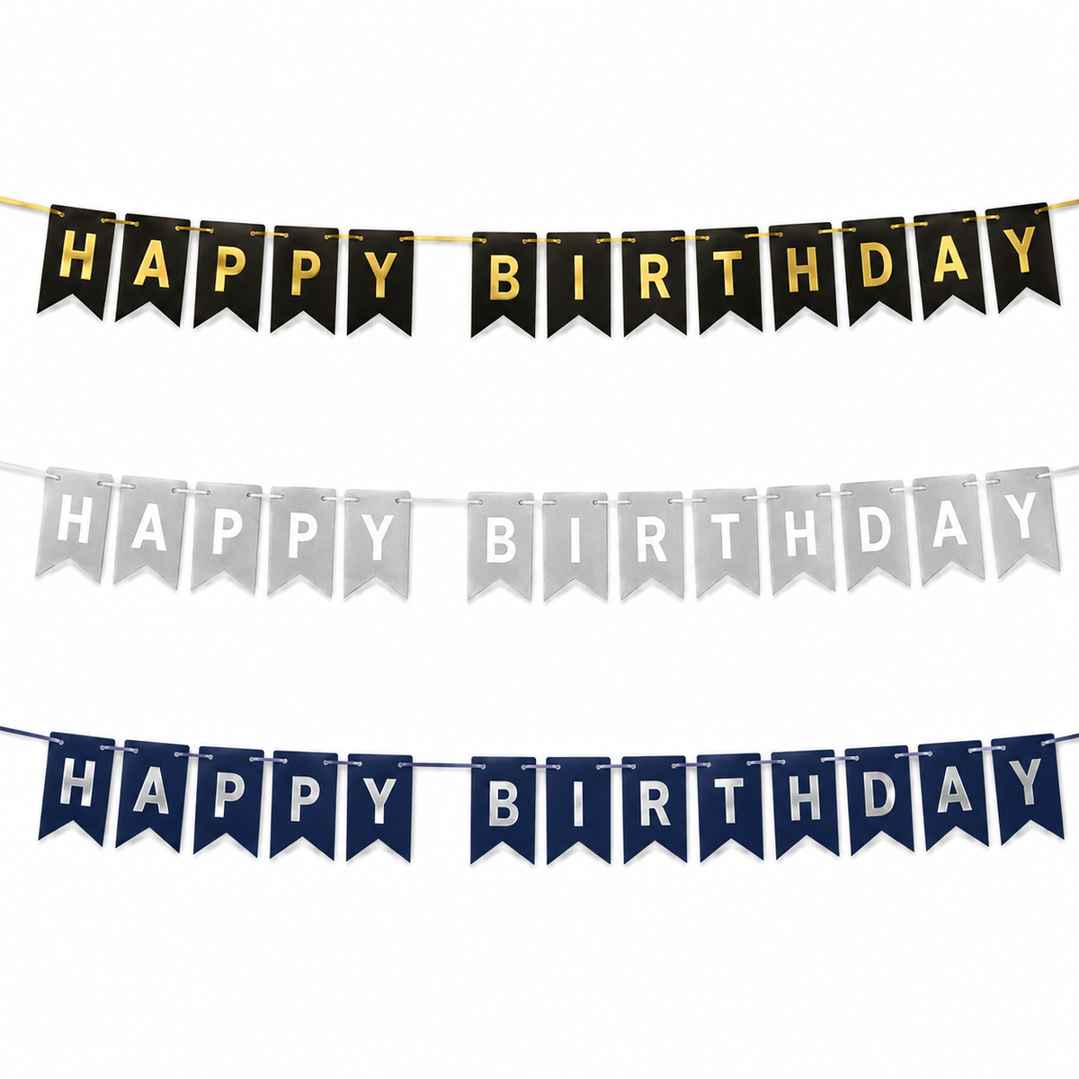 Happy Birthday Cardstock Banner – 13 Pcs