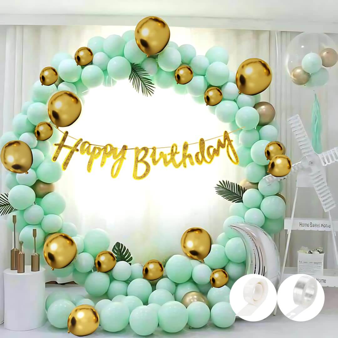 Mint Green Birthday Decoration Kit - 53 Pcs