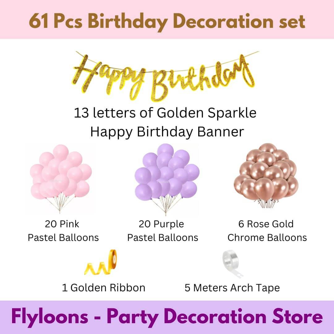 Mint Green Birthday Decoration Kit - 53 Pcs