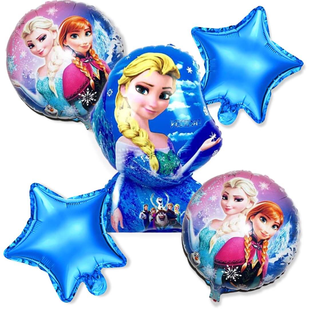 Unicorn Theme Foil Balloon Set - 5 Pcs