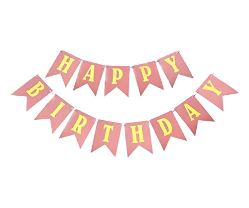 Pink & Gold Birthday Decoration Kit - 52 Pcs