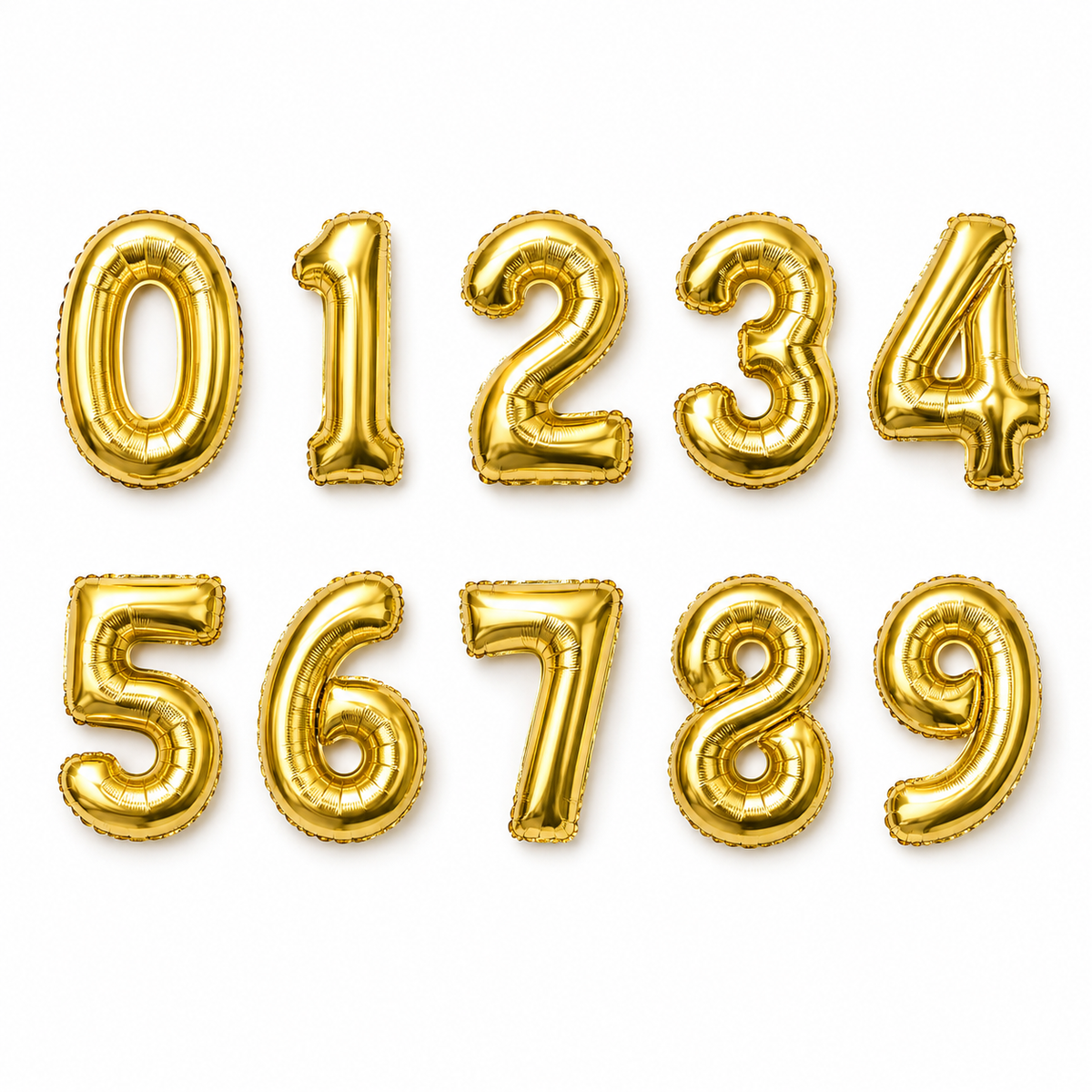 Gold Number Foil Balloon – 16 Inch
