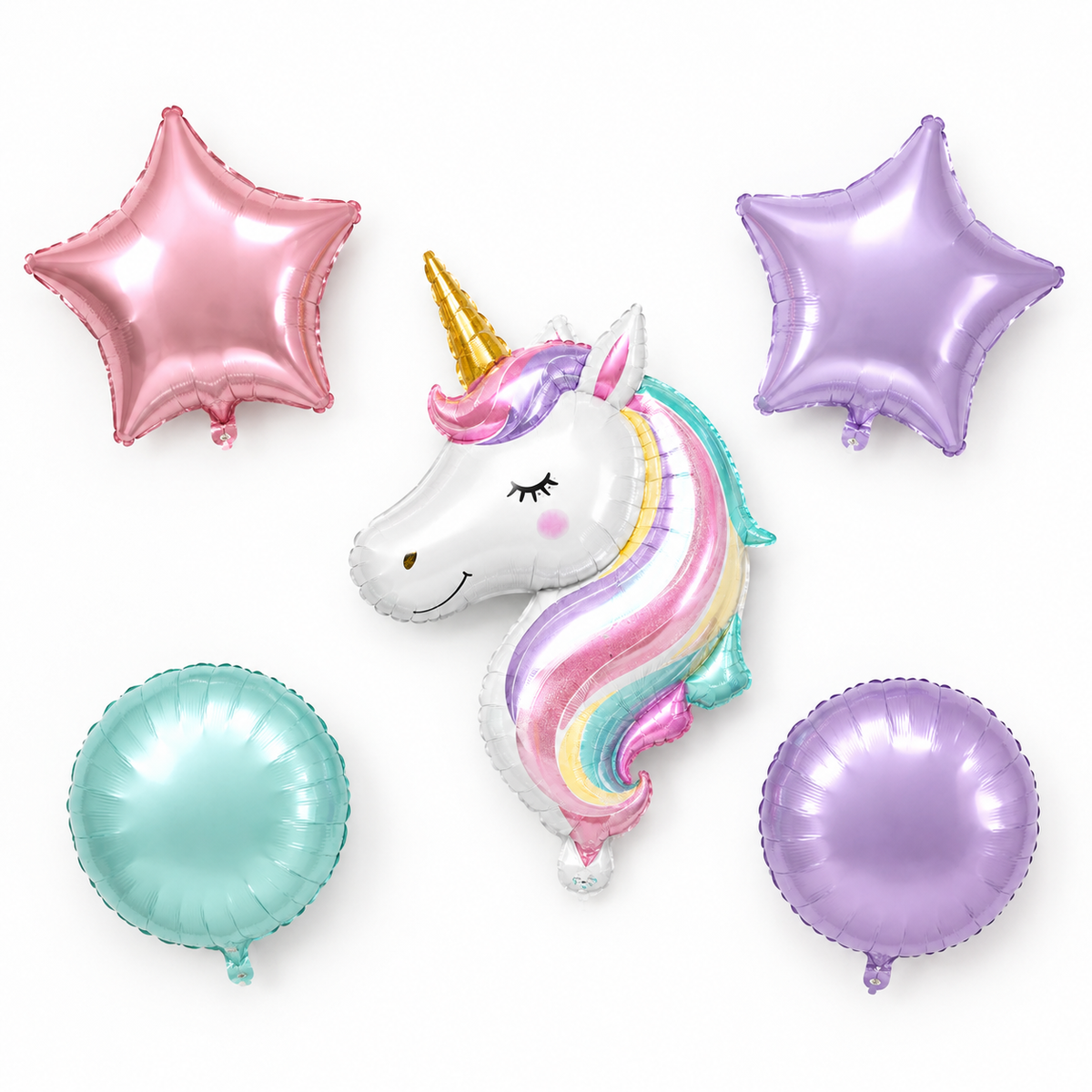 Theme Foil Balloon Set – 5 Pcs